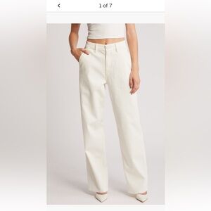 Good American Off-White Carpenter Trousers